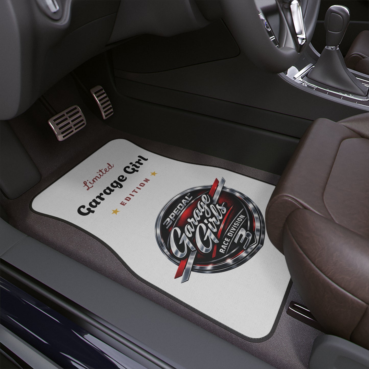 Garage Girl Car Floor Mat — Limited Edition Racing Logo