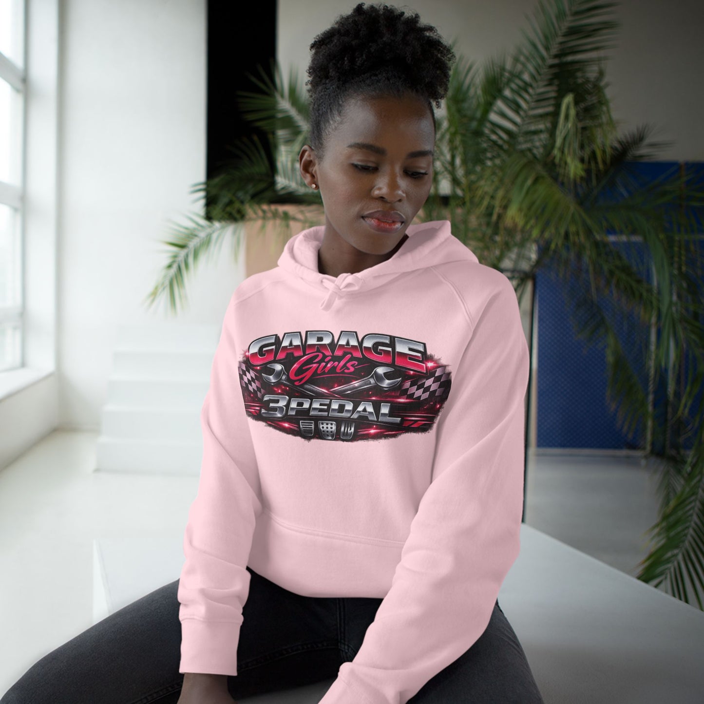 Garage Girls Hoodie — Racing Car Graphic Pullover (3Pedal)
