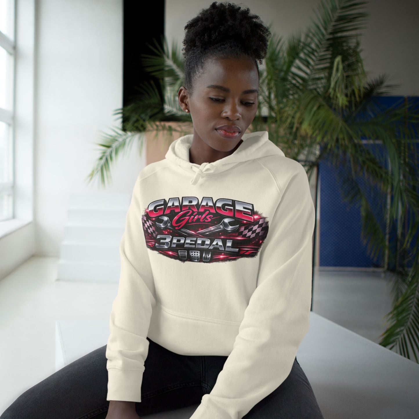 Garage Girls Hoodie — Racing Car Graphic Pullover (3Pedal)