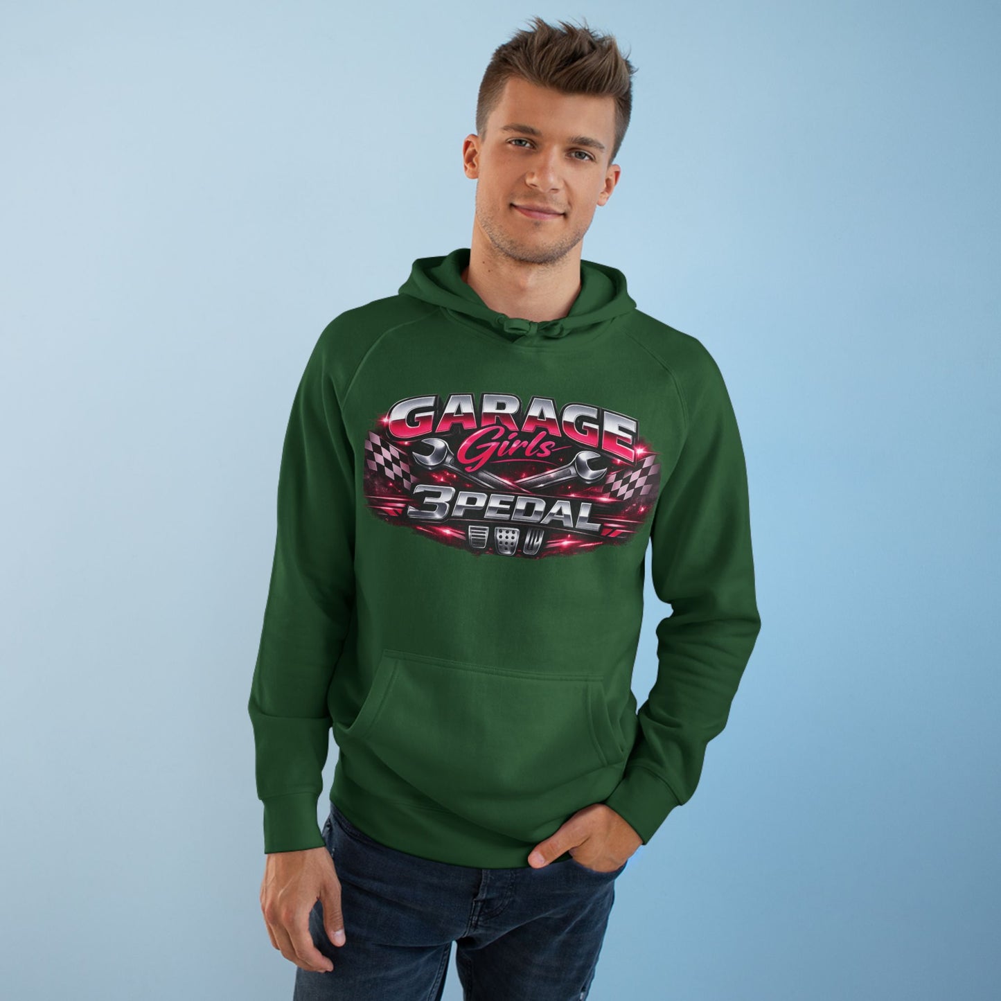 Garage Girls Hoodie — Racing Car Graphic Pullover (3Pedal)