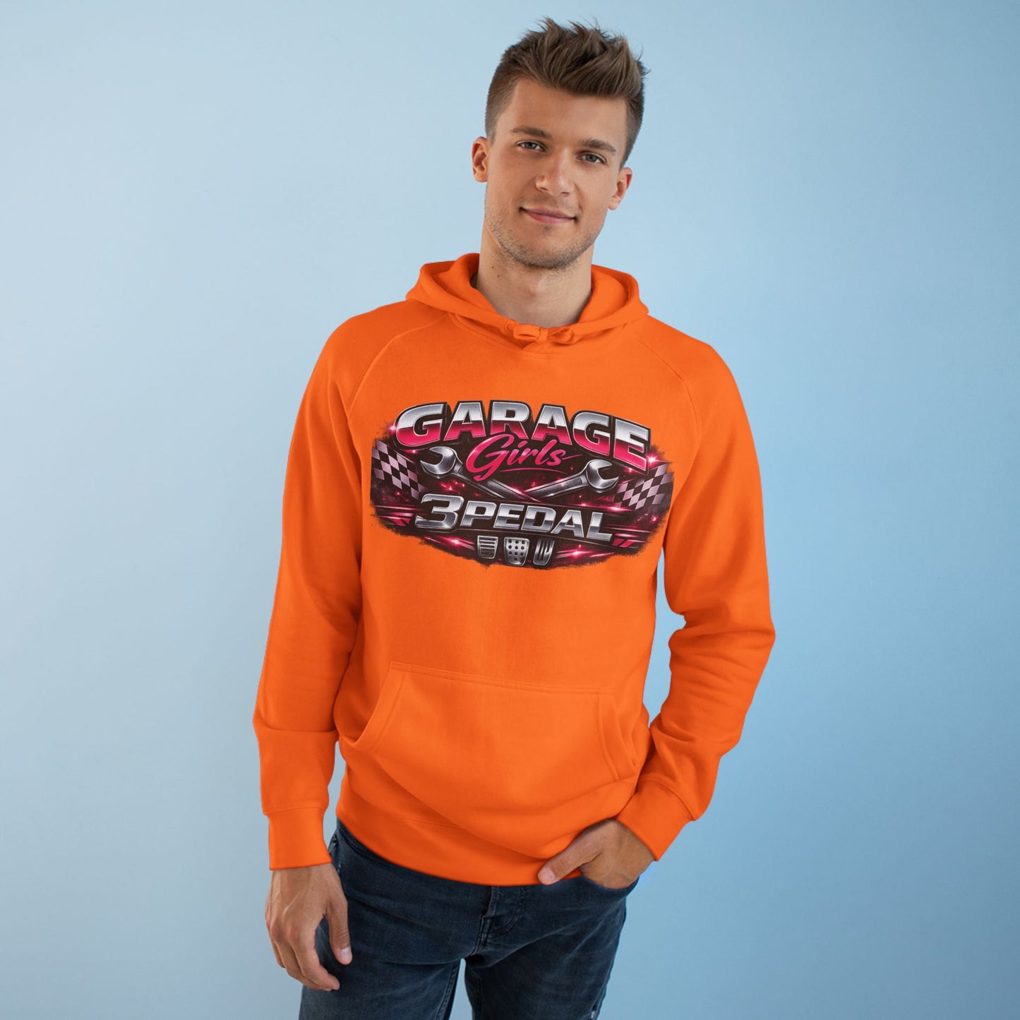 Garage Girls Hoodie — Racing Car Graphic Pullover (3Pedal)