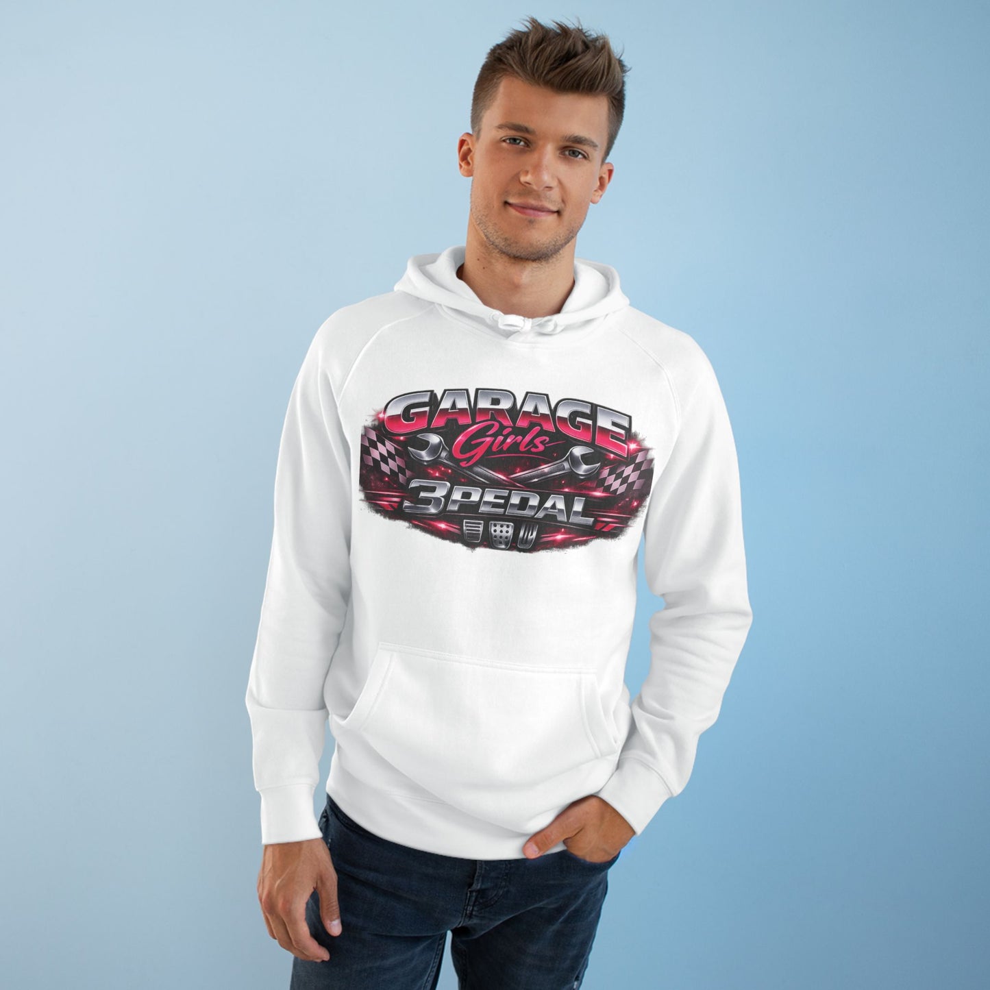 Garage Girls Hoodie — Racing Car Graphic Pullover (3Pedal)
