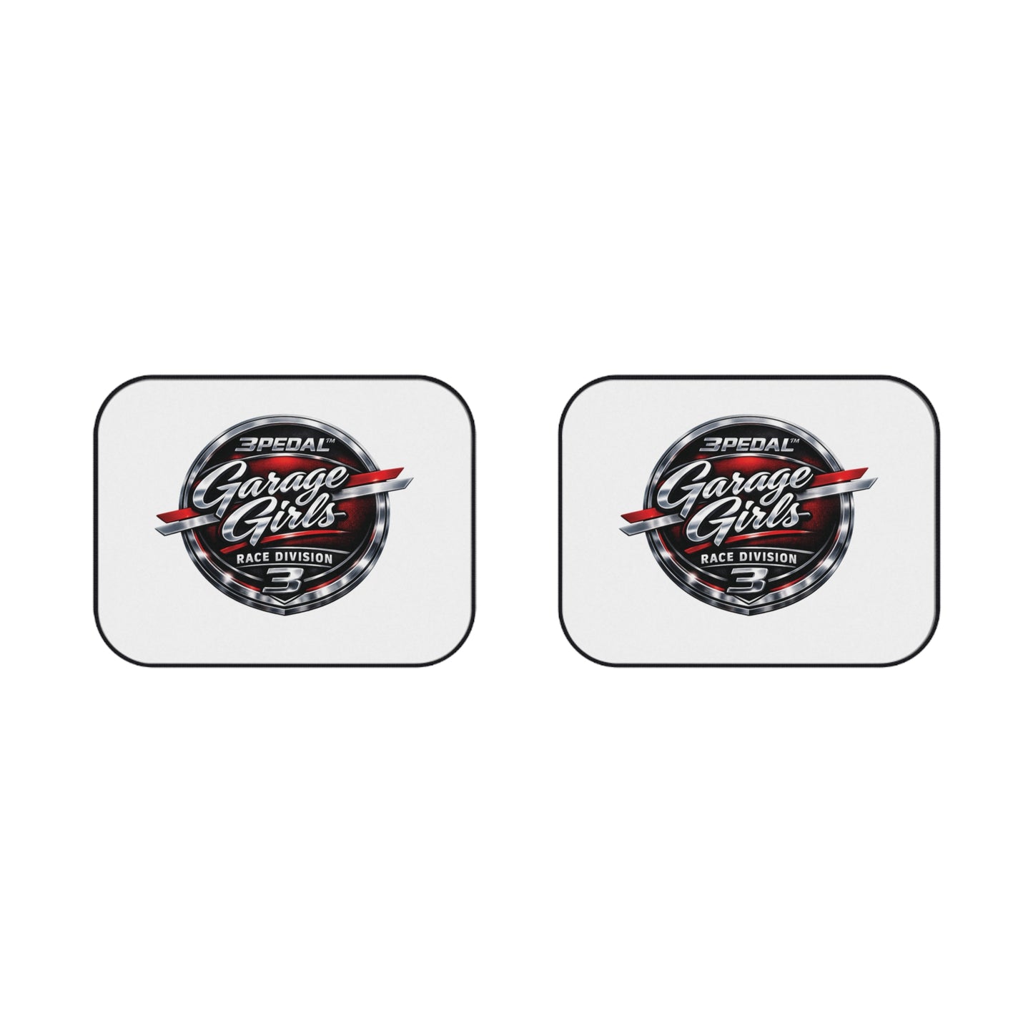 Garage Girls Race Division Rear Car Mats (Pair) — Automotive Floor Mats