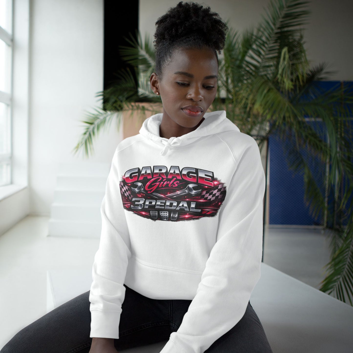 Garage Girls Hoodie — Racing Car Graphic Pullover (3Pedal)