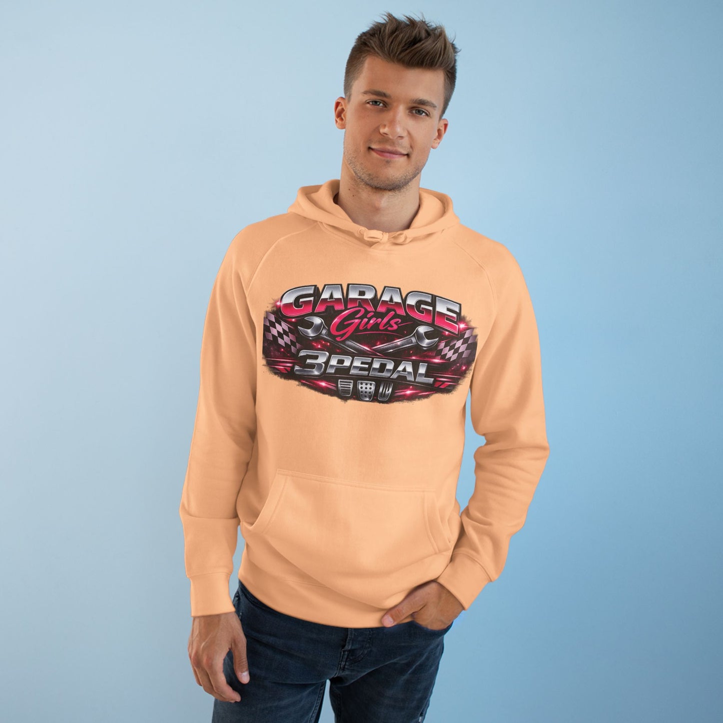 Garage Girls Hoodie — Racing Car Graphic Pullover (3Pedal)