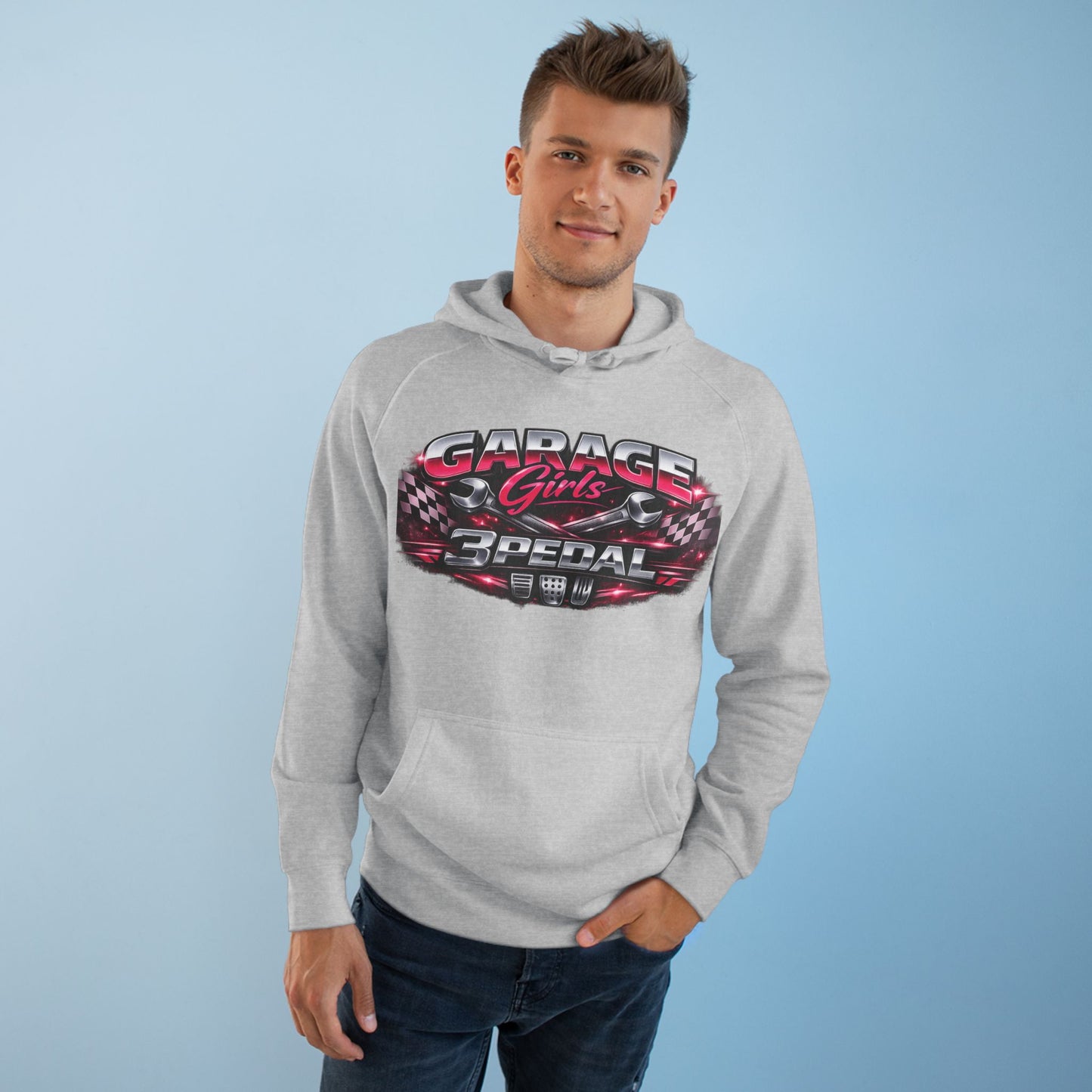 Garage Girls Hoodie — Racing Car Graphic Pullover (3Pedal)