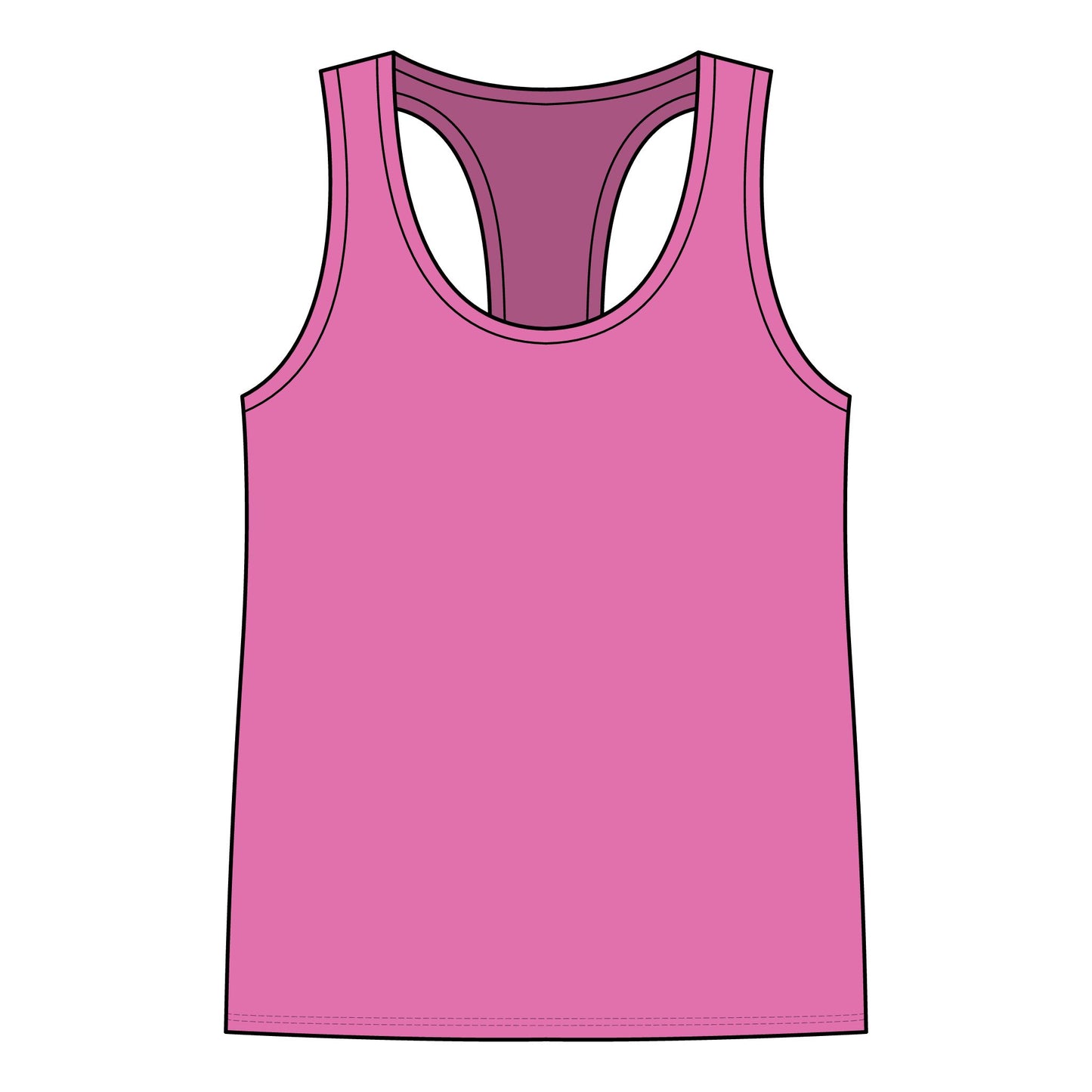 Garage Girls Race Division Racerback Tank — Women's Racing Muscle Car Tank Top