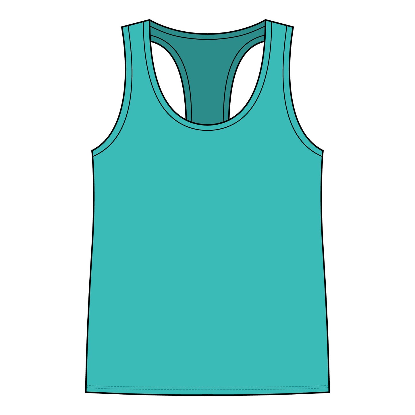 Garage Girls Race Division Racerback Tank — Women's Racing Muscle Car Tank Top