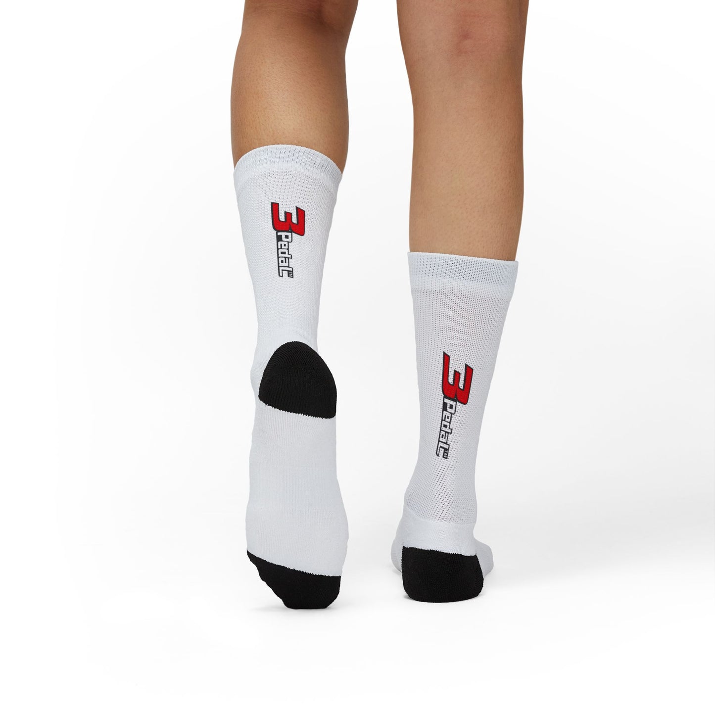 Custom Sublimation Crew Socks — Racing Number 3 Design