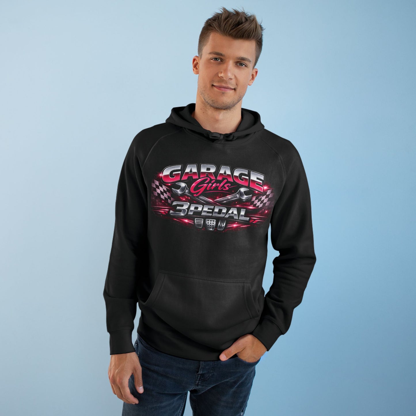 Garage Girls Hoodie — Racing Car Graphic Pullover (3Pedal)