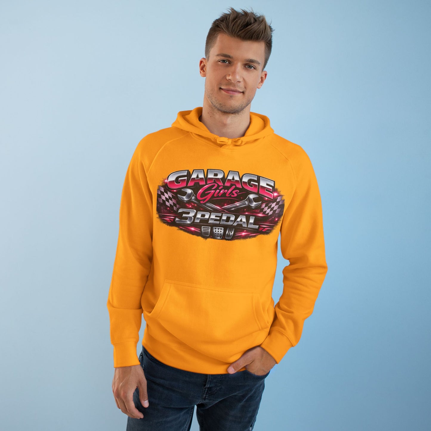 Garage Girls Hoodie — Racing Car Graphic Pullover (3Pedal)