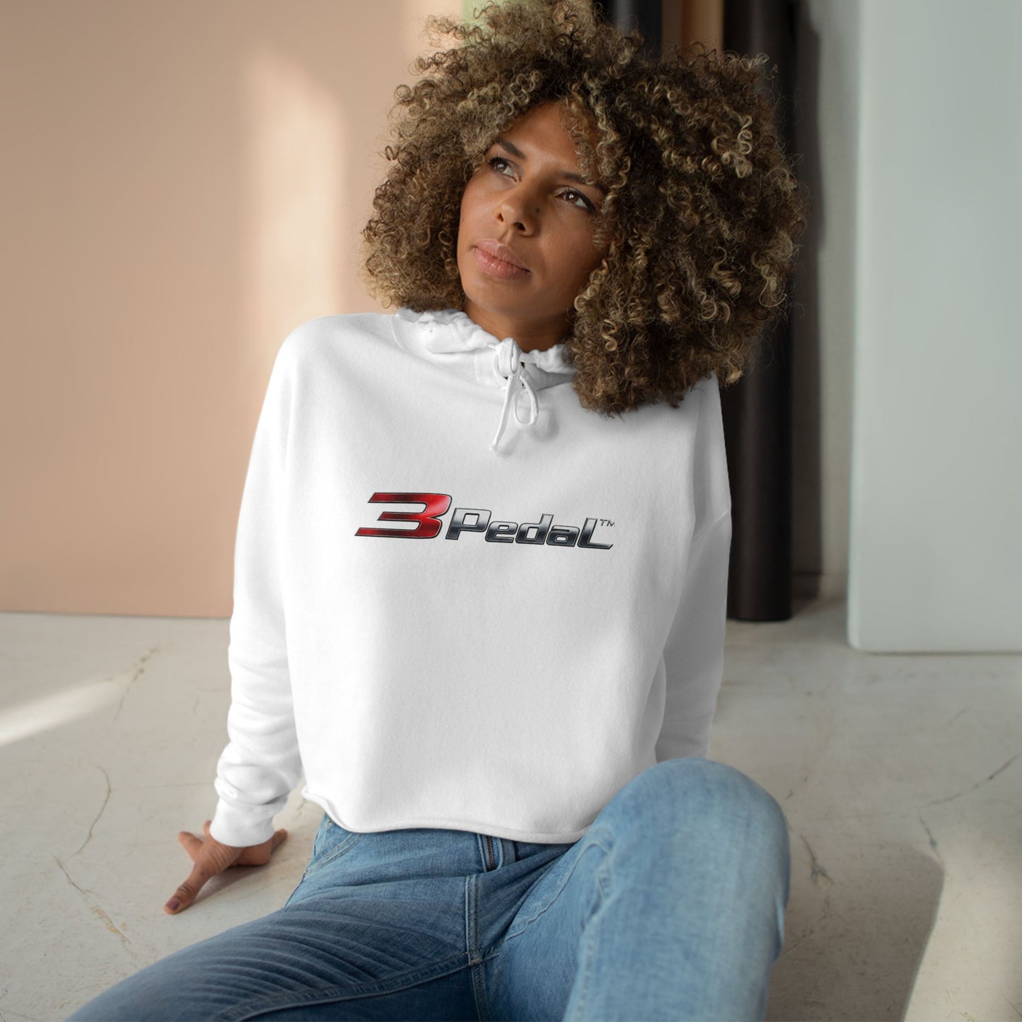 🖤 3Pedal™ Crop Hoodie — Racing Division Women’s Cropped Sweatshirt