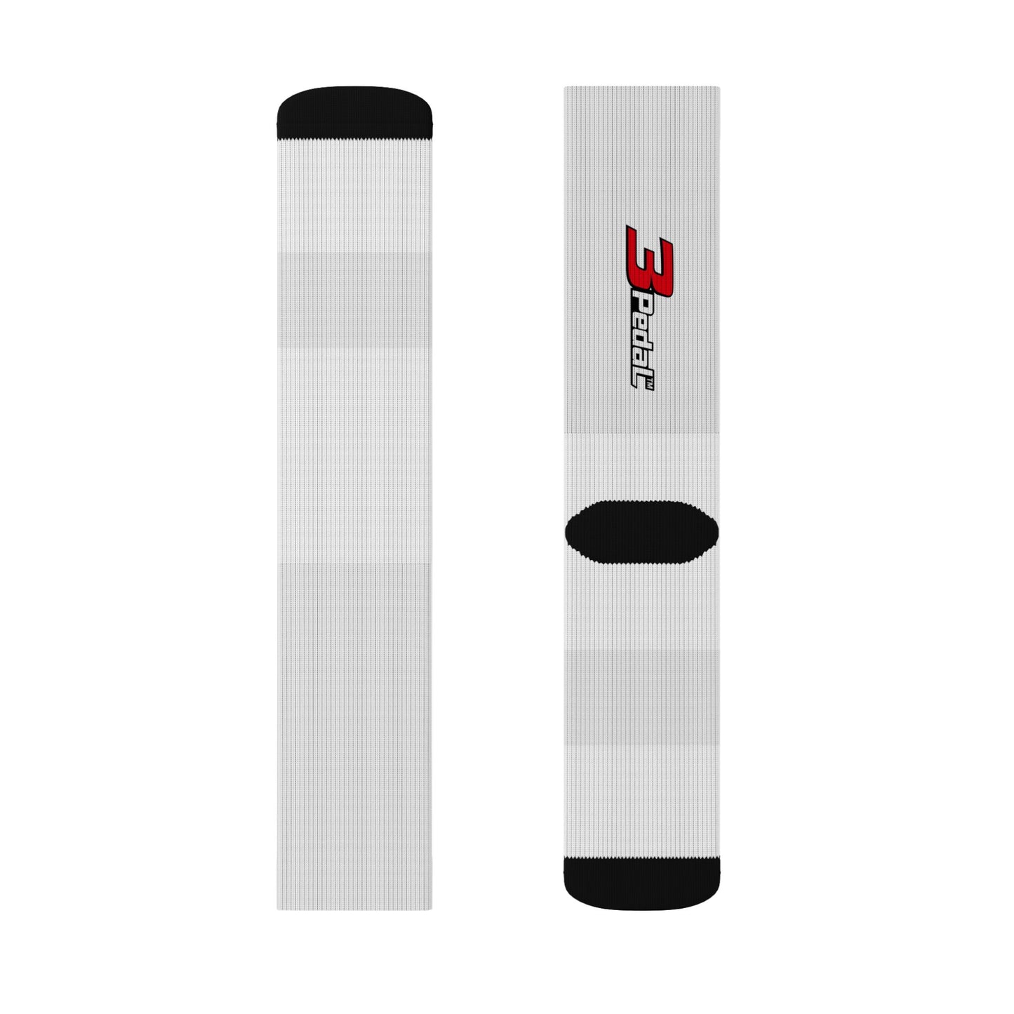Custom Sublimation Crew Socks — Racing Number 3 Design