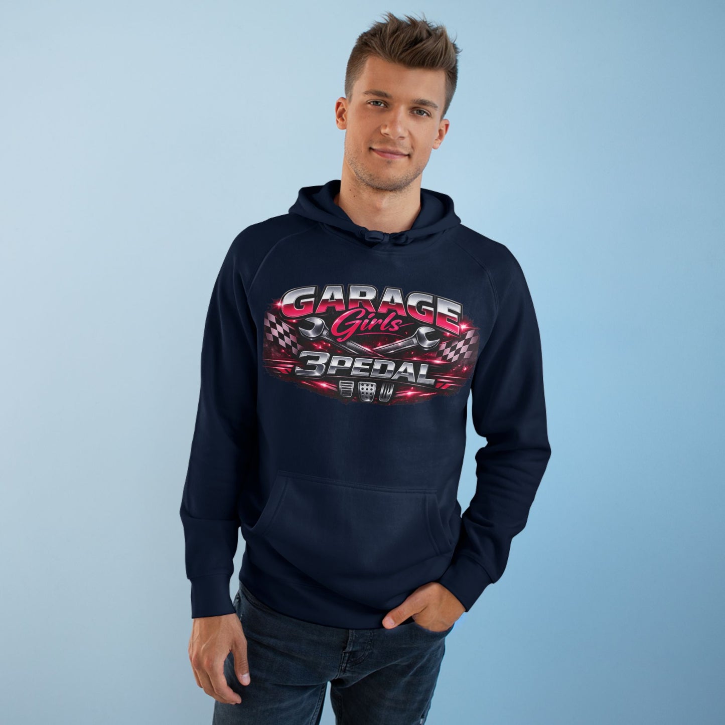 Garage Girls Hoodie — Racing Car Graphic Pullover (3Pedal)