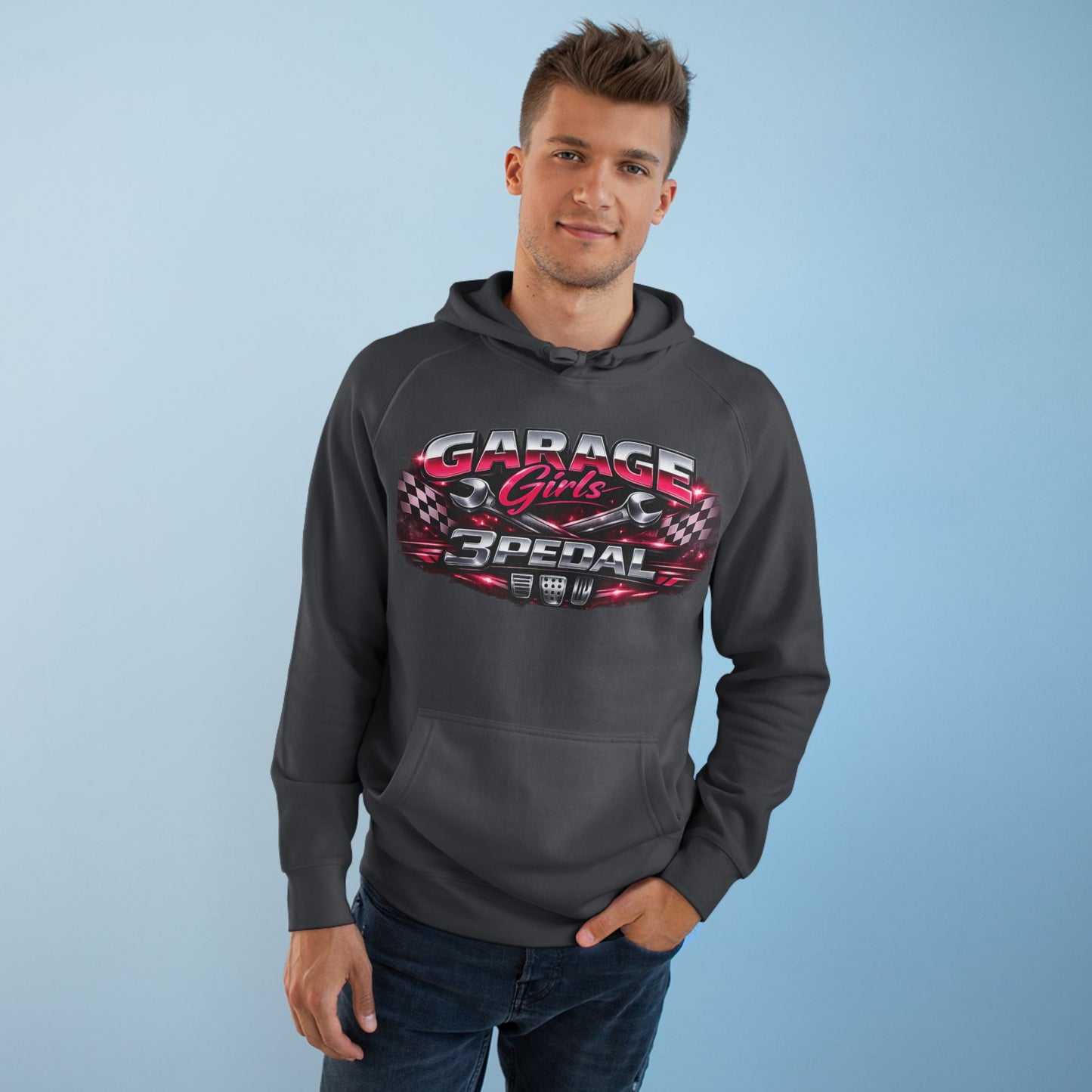 Garage Girls Hoodie — Racing Car Graphic Pullover (3Pedal)