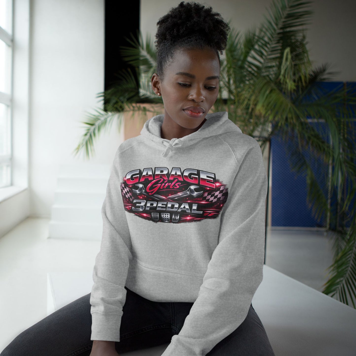Garage Girls Hoodie — Racing Car Graphic Pullover (3Pedal)