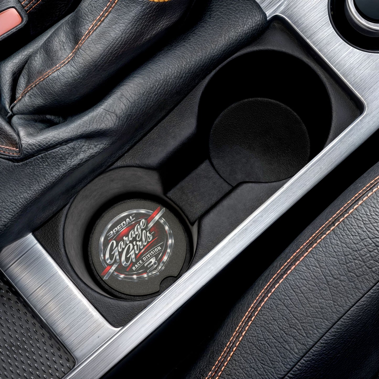 Garage Girls™ Race Division Car Coaster — 3PEDAL Automotive Soapstone Insert