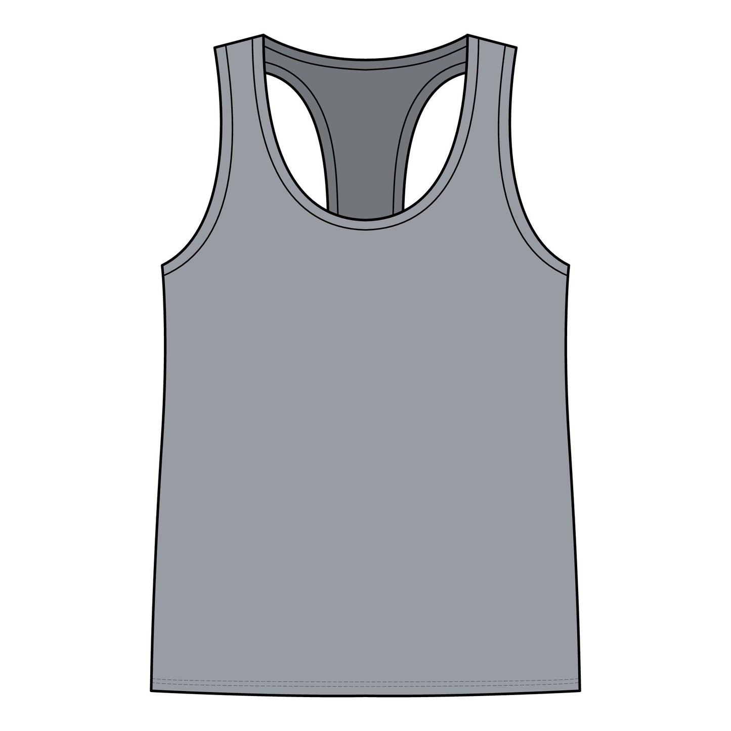 Garage Girls Race Division Racerback Tank — Women's Racing Muscle Car Tank Top