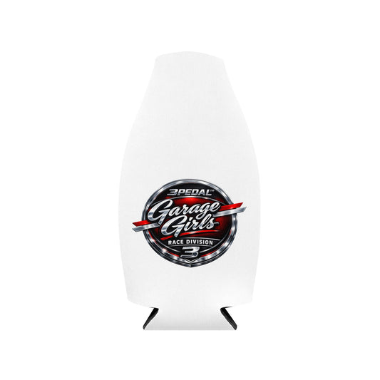3Pedal- "Garage Girls" Racing Zip‑Up Bottle Cooler Sleeve — Neoprene Insulated Bottle Koozie