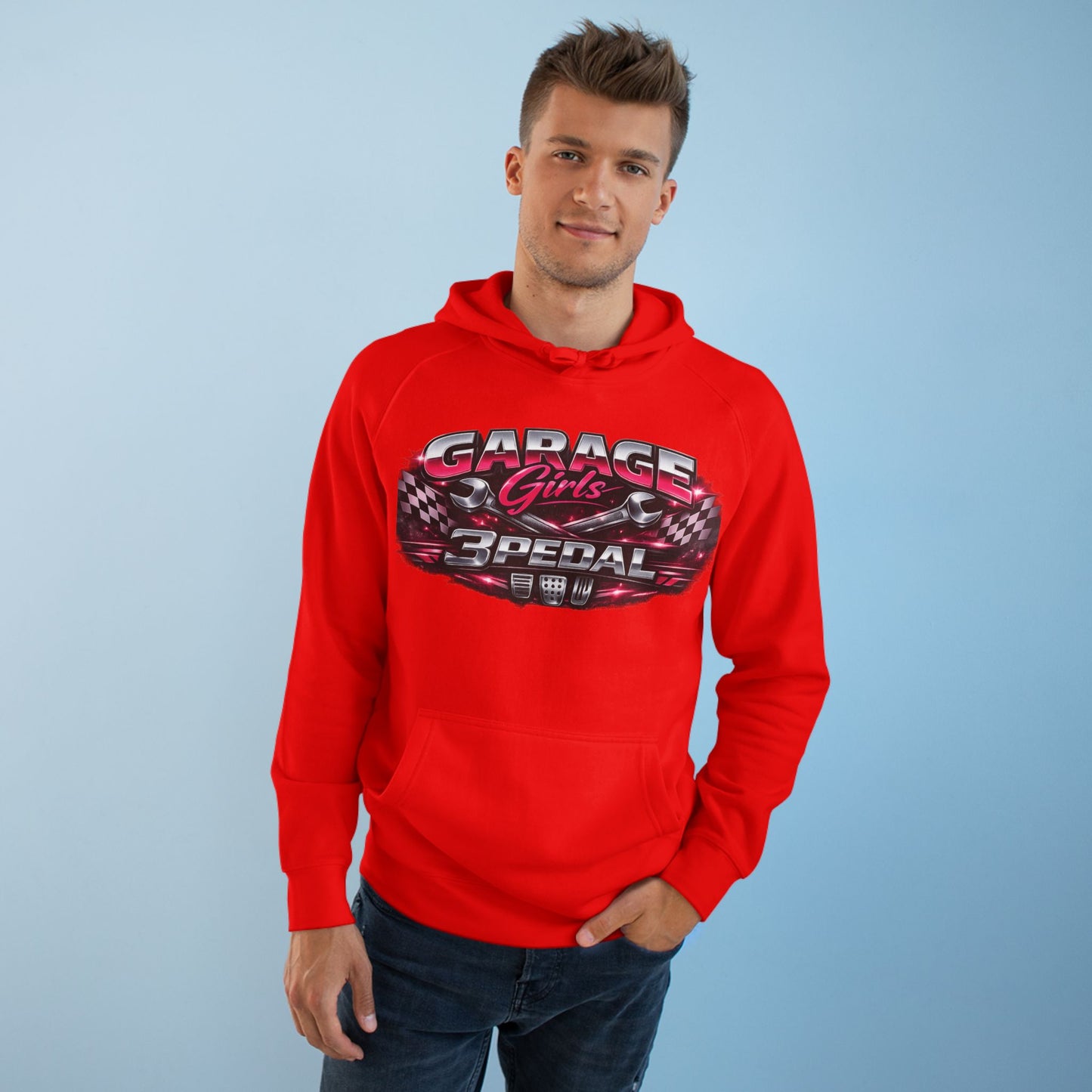 Garage Girls Hoodie — Racing Car Graphic Pullover (3Pedal)