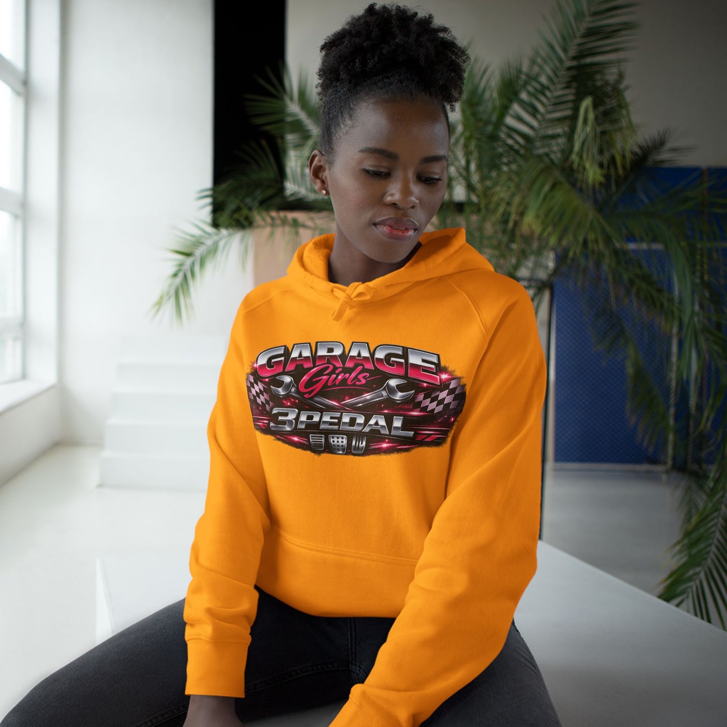 Garage Girls Hoodie — Racing Car Graphic Pullover (3Pedal)