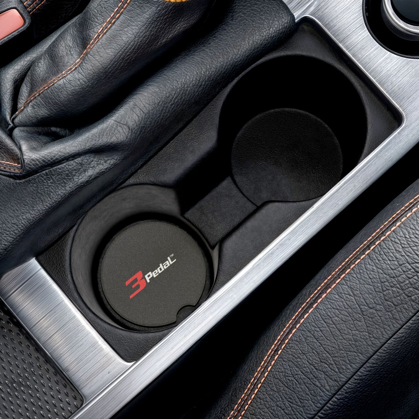 3Pedal Soapstone Car Coaster — Round Absorbent Cup Holder Insert