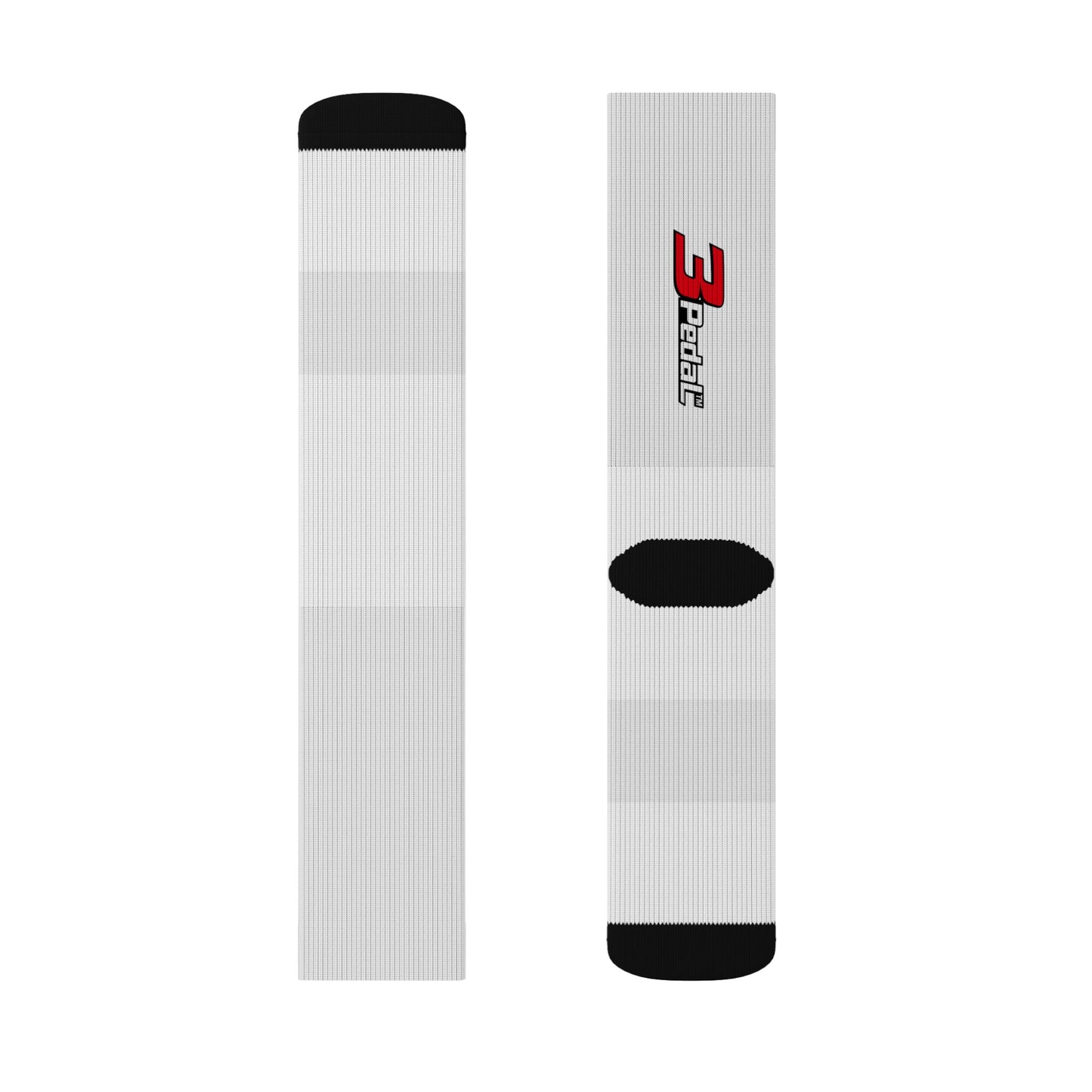 Custom Sublimation Crew Socks — Racing Number 3 Design