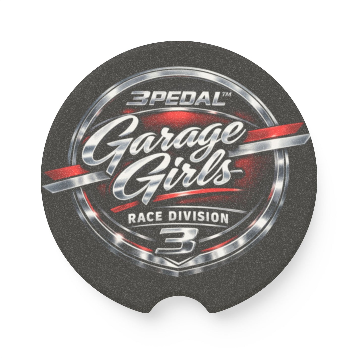 Garage Girls™ Race Division Car Coaster — 3PEDAL Automotive Soapstone Insert