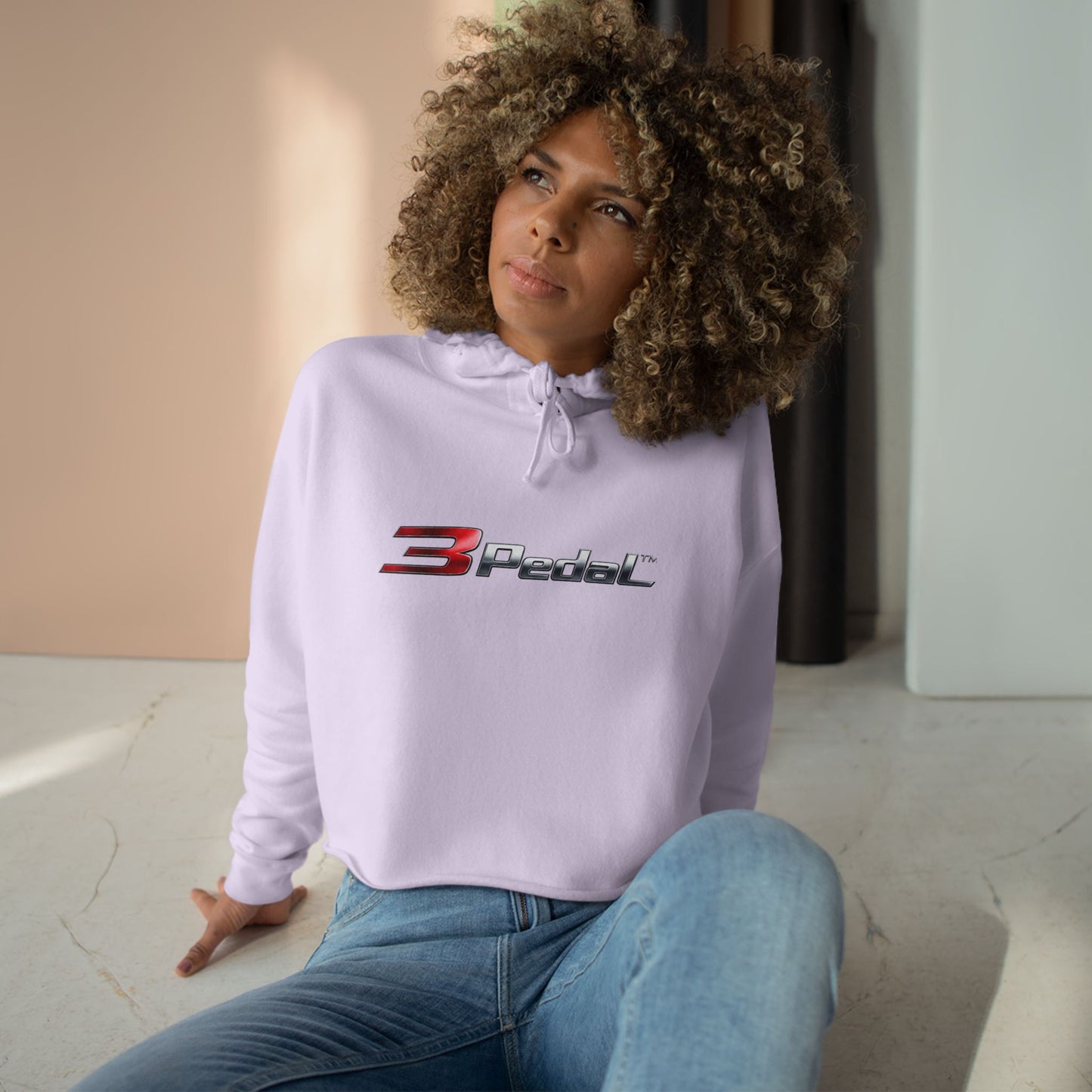 🖤 3Pedal™ Crop Hoodie — Racing Division Women’s Cropped Sweatshirt