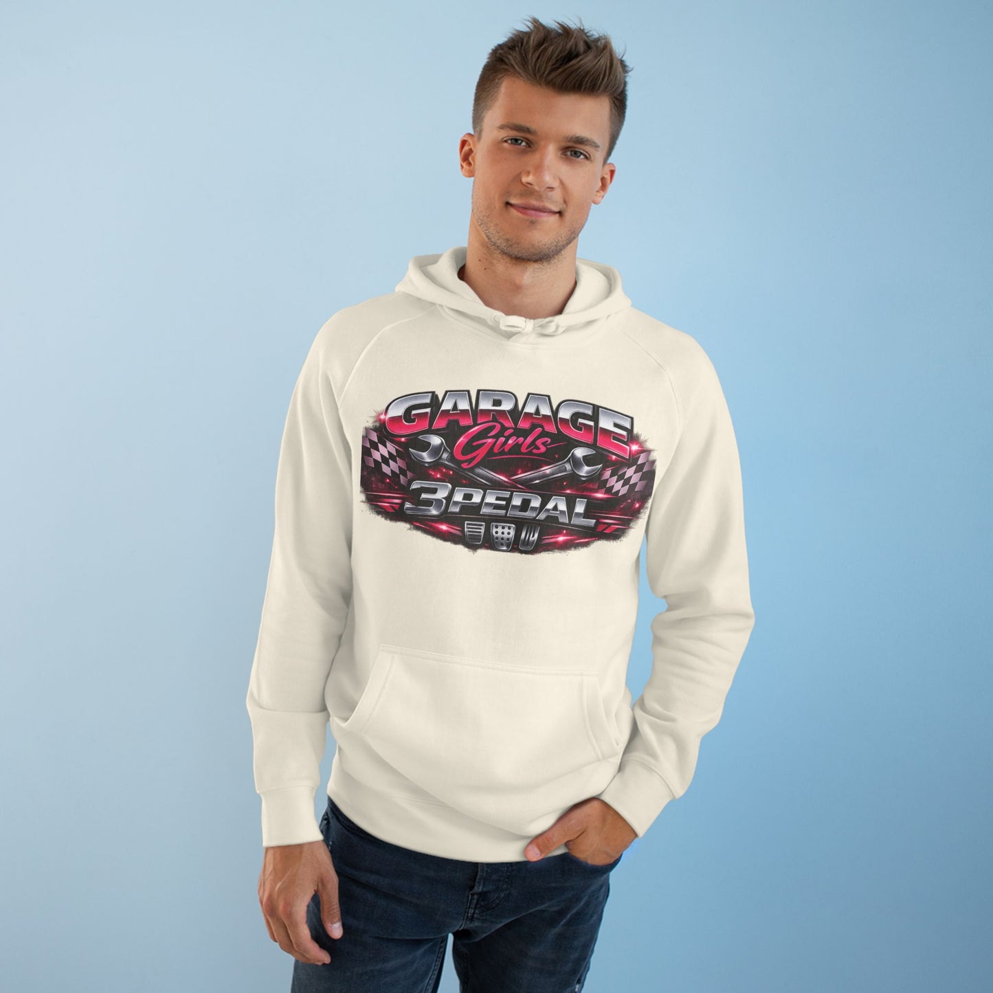 Garage Girls Hoodie — Racing Car Graphic Pullover (3Pedal)