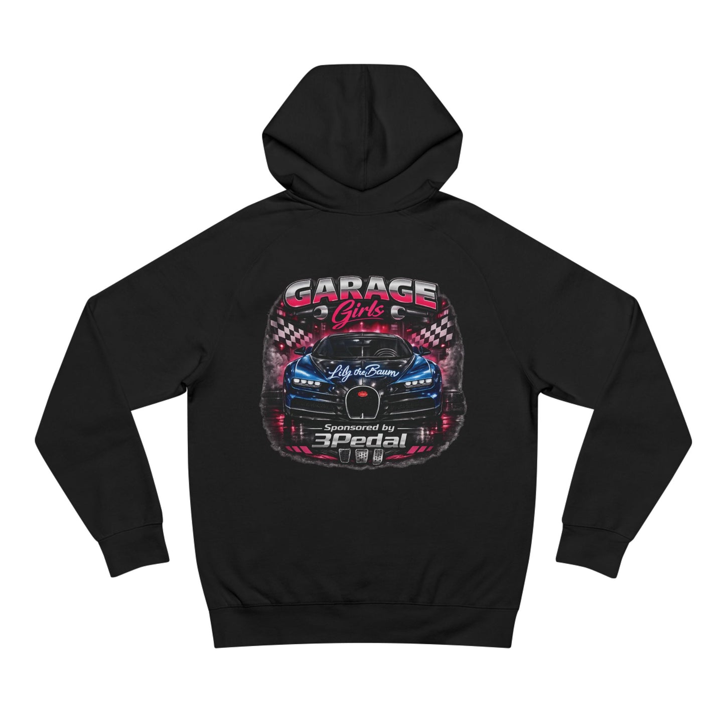 Garage Girls Hoodie — Racing Car Graphic Pullover (3Pedal)