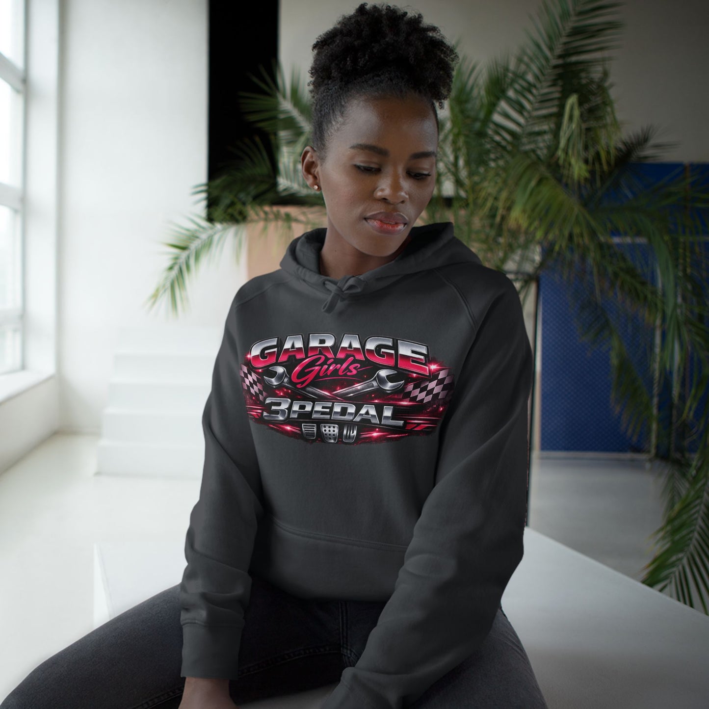 Garage Girls Hoodie — Racing Car Graphic Pullover (3Pedal)