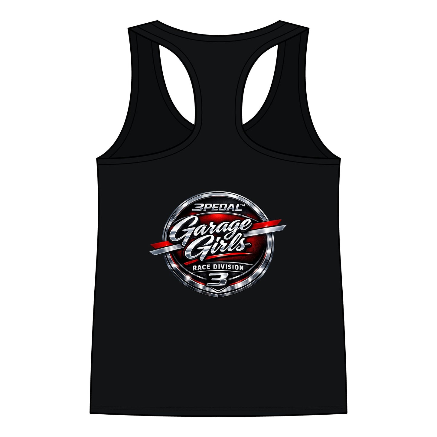Garage Girls Race Division Racerback Tank — Women's Racing Muscle Car Tank Top