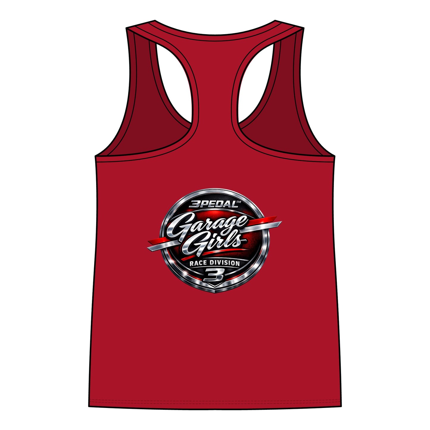 Garage Girls Race Division Racerback Tank — Women's Racing Muscle Car Tank Top