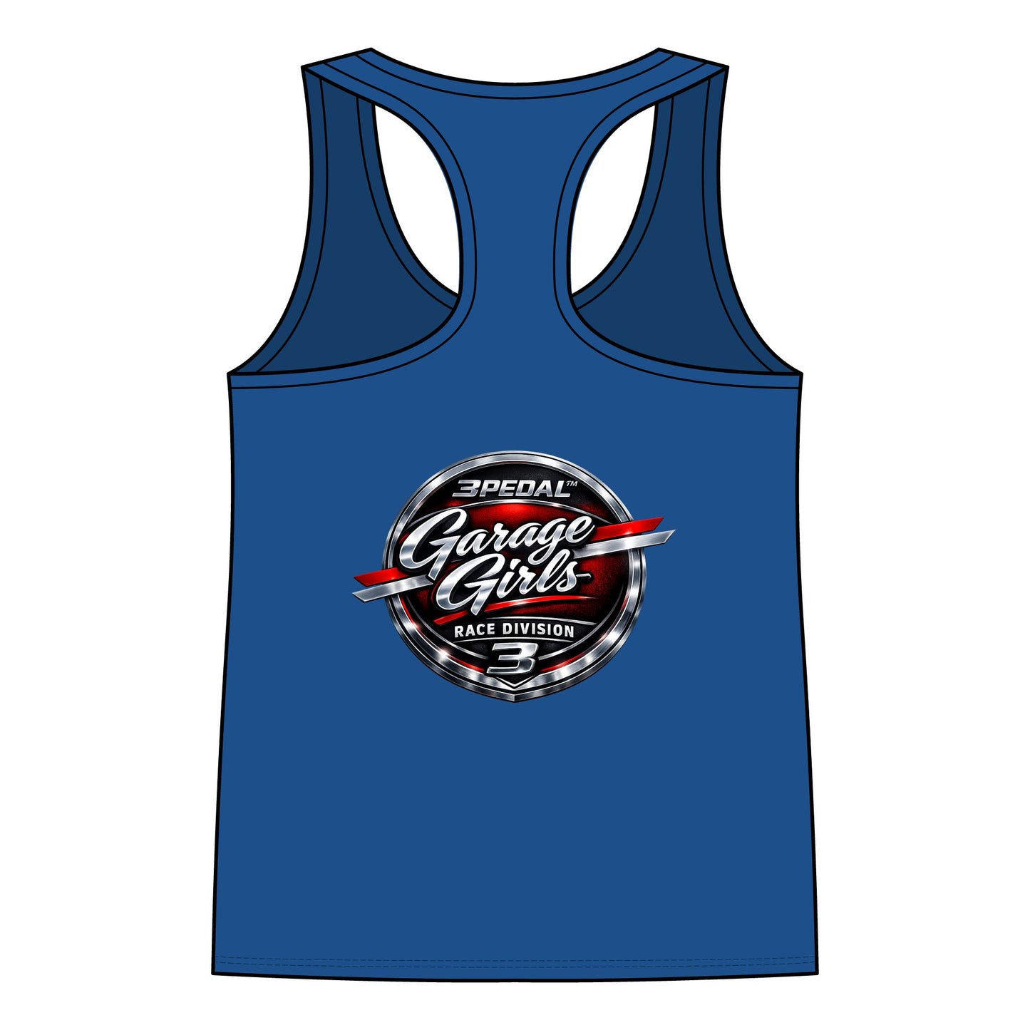 Garage Girls Race Division Racerback Tank — Women's Racing Muscle Car Tank Top