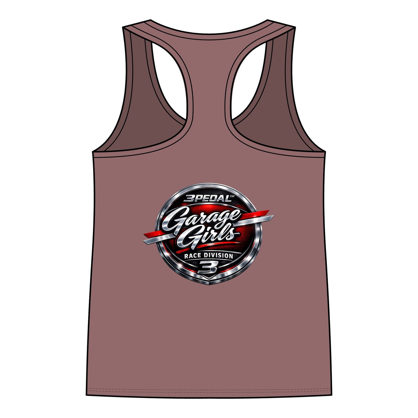 Garage Girls Race Division Racerback Tank — Women's Racing Muscle Car Tank Top
