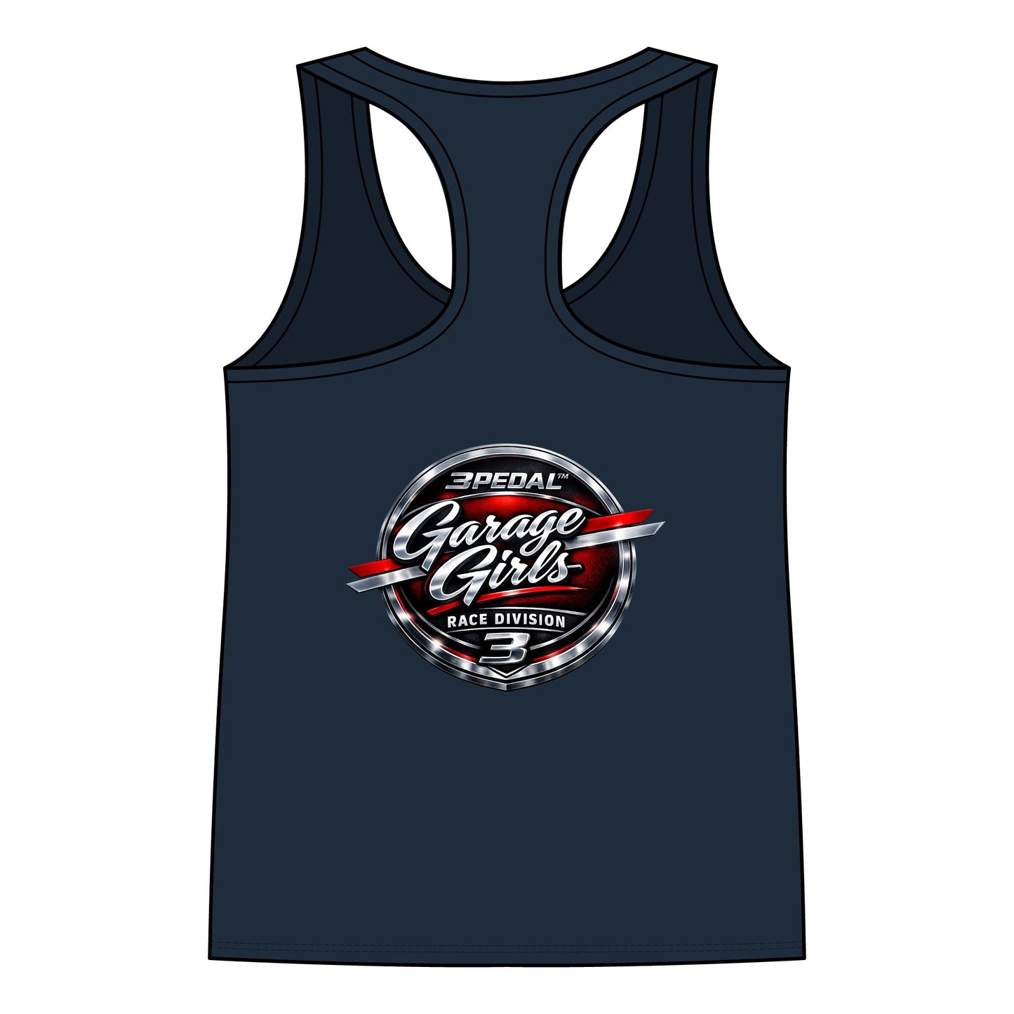 Garage Girls Race Division Racerback Tank — Women's Racing Muscle Car Tank Top