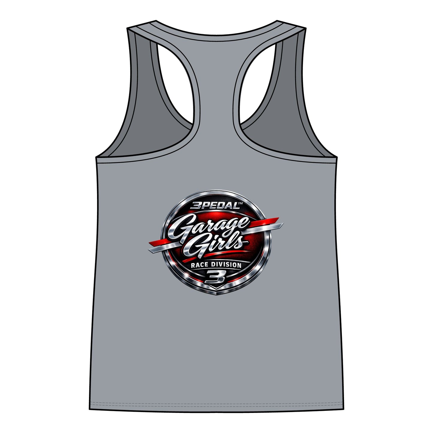 Garage Girls Race Division Racerback Tank — Women's Racing Muscle Car Tank Top