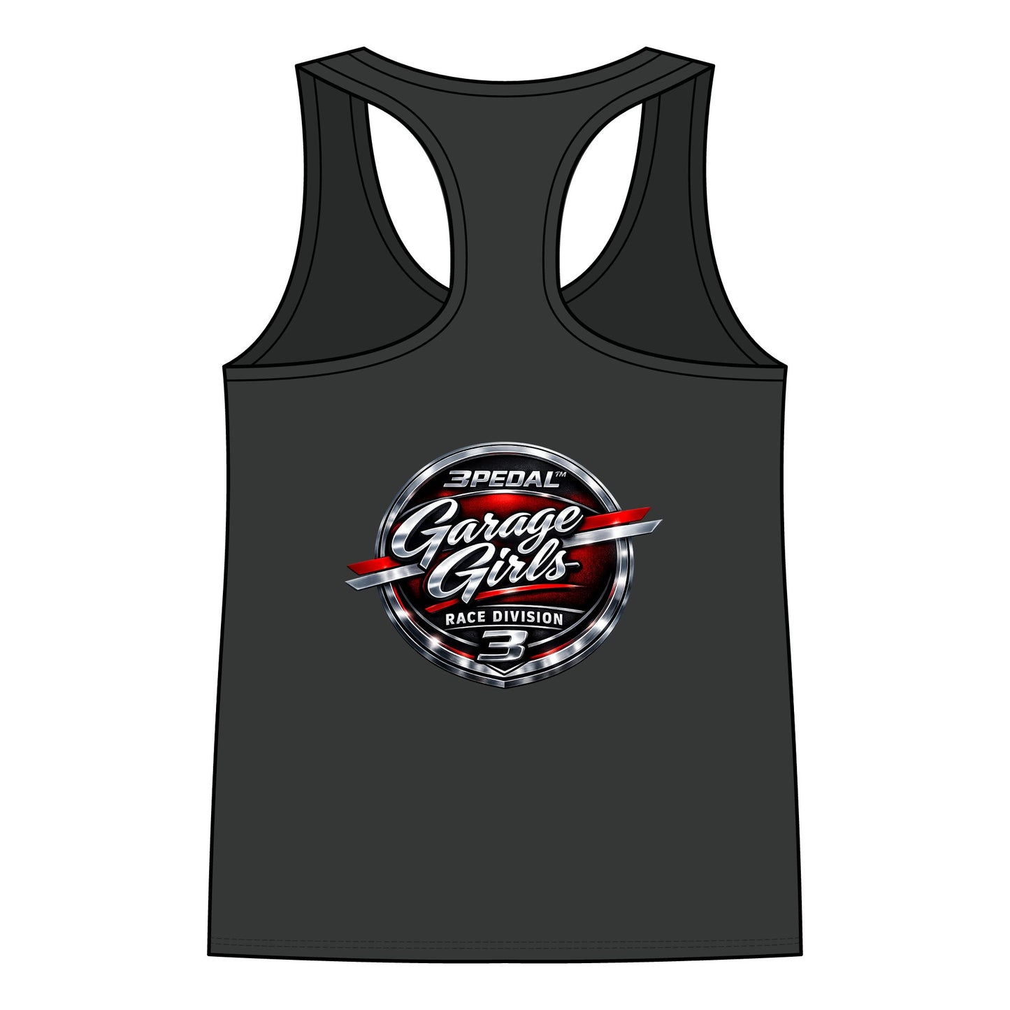 Garage Girls Race Division Racerback Tank — Women's Racing Muscle Car Tank Top