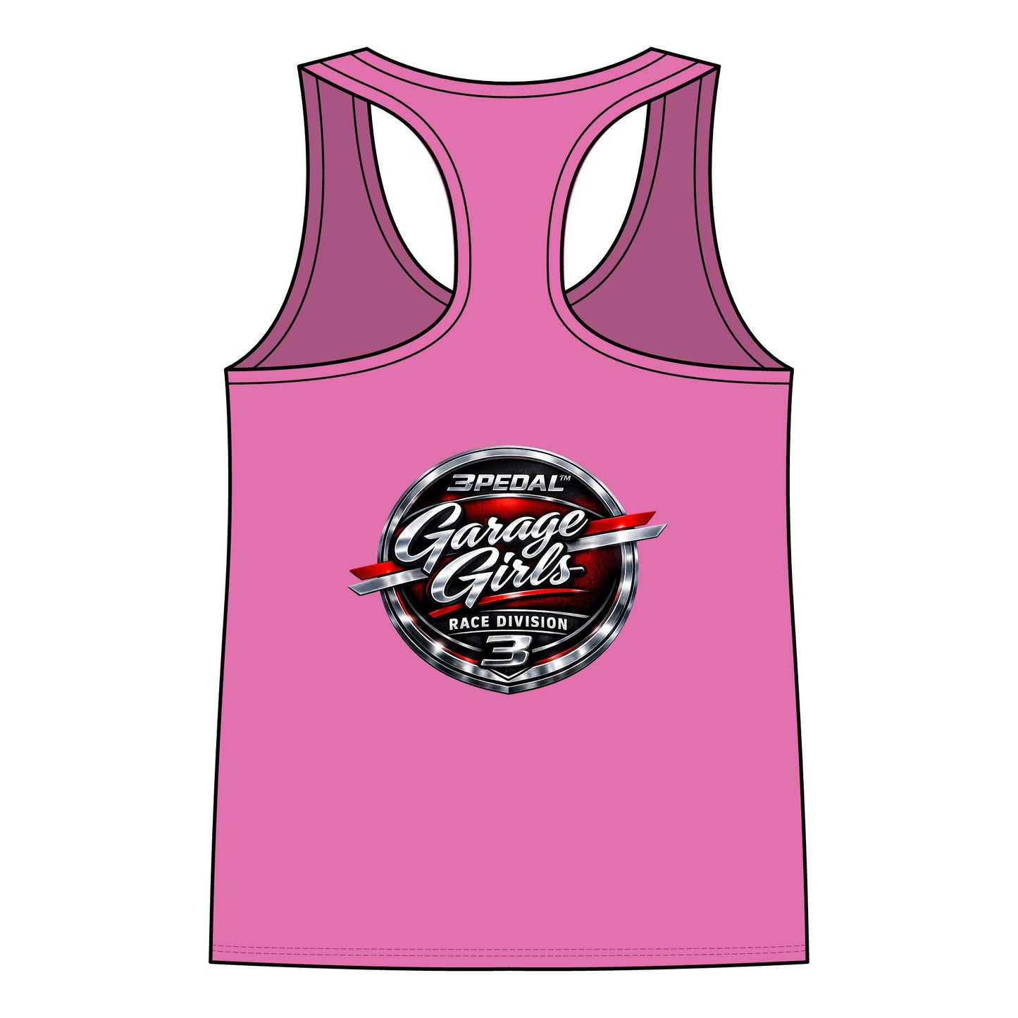 Garage Girls Race Division Racerback Tank — Women's Racing Muscle Car Tank Top