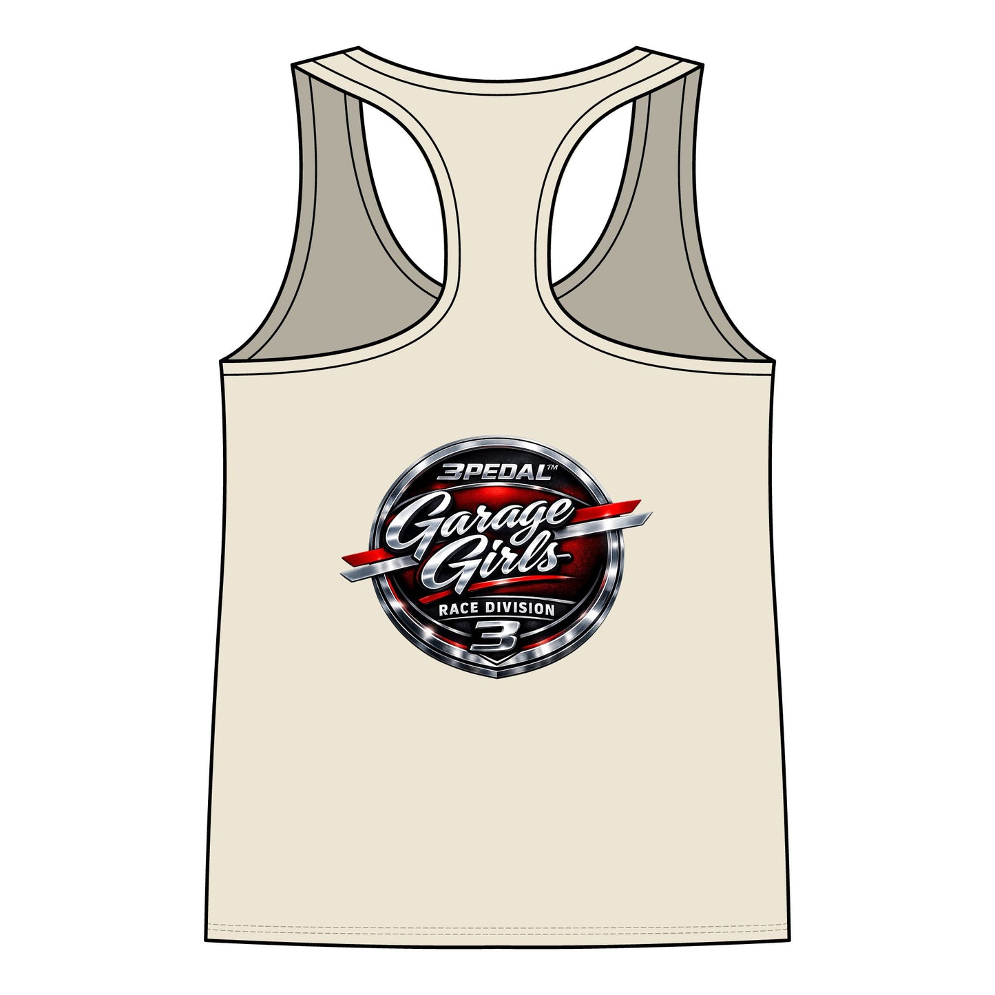 Garage Girls Race Division Racerback Tank — Women's Racing Muscle Car Tank Top