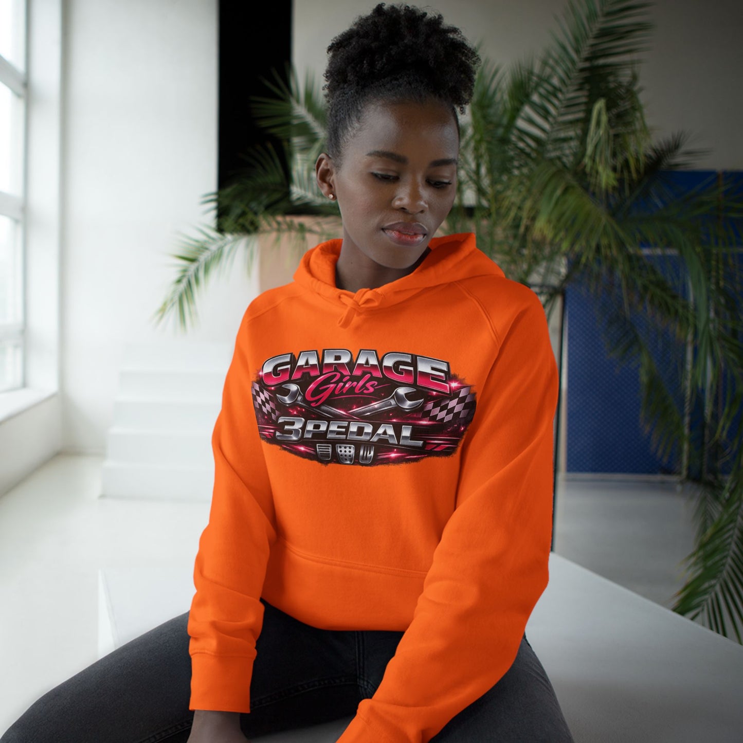 Garage Girls Hoodie — Racing Car Graphic Pullover (3Pedal)